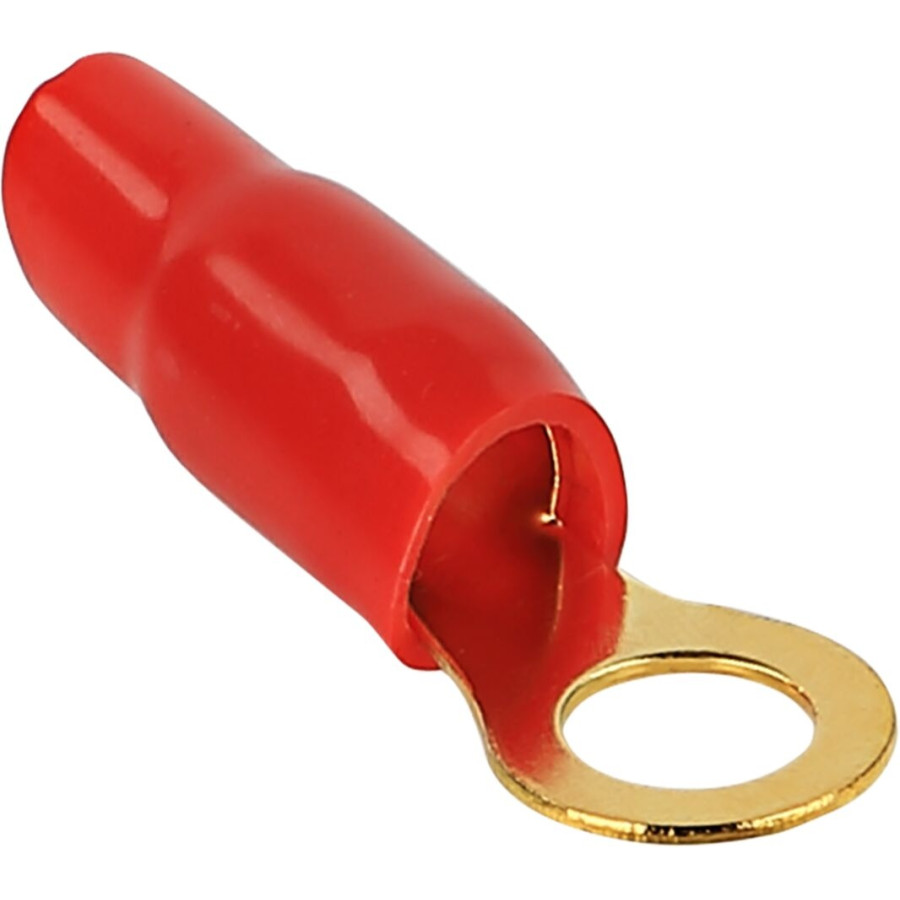 Cosses Anneau 10 Mm² M8 Rouge - Entrée Facile Polyamide - Lot De 50 Pièces - CIMCO 180074 - Neuves