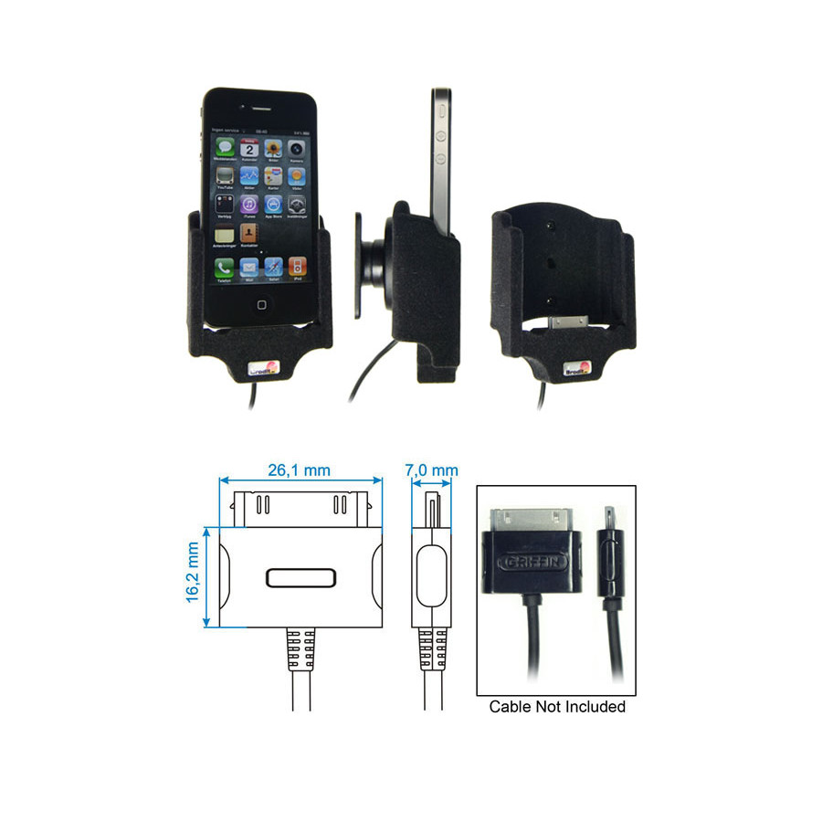 Apple iPhone 4/4S Support passif avec pièce pour câble Griffin Power Jolt
