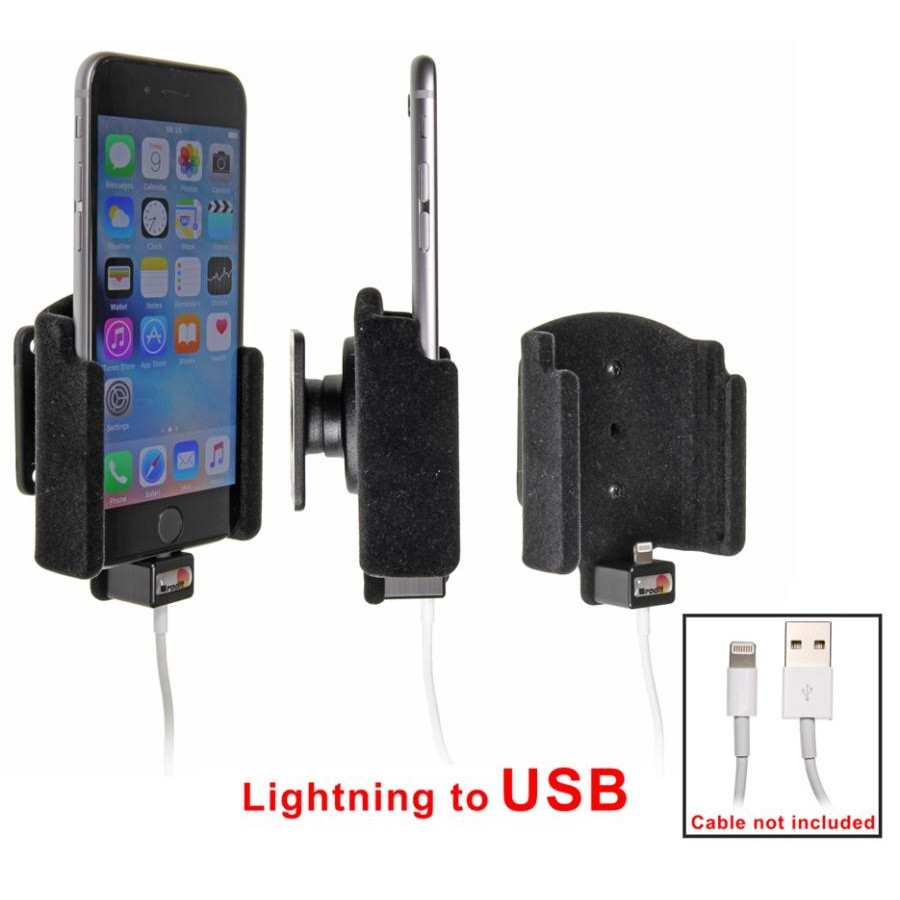 Support passif Apple iPhone 6S / 7. Pour câble Lightning vers USB d'origine Apple (rembourré)