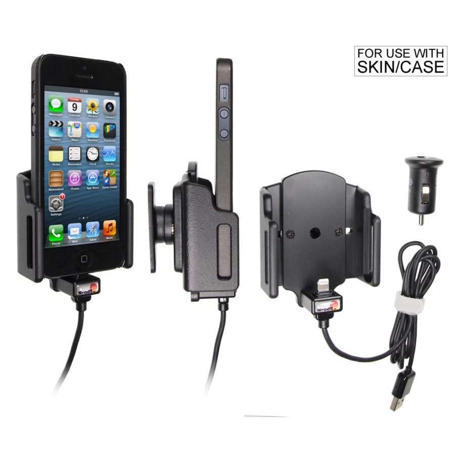 Support réglable actif Apple iPhone 5 / 5S / SE avec prise USB 12V