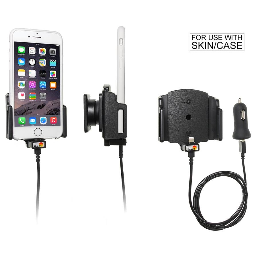 Apple iPhone 6 / 6S / 7 / 8 / X / Xs Support réglable actif avec prise USB 12V