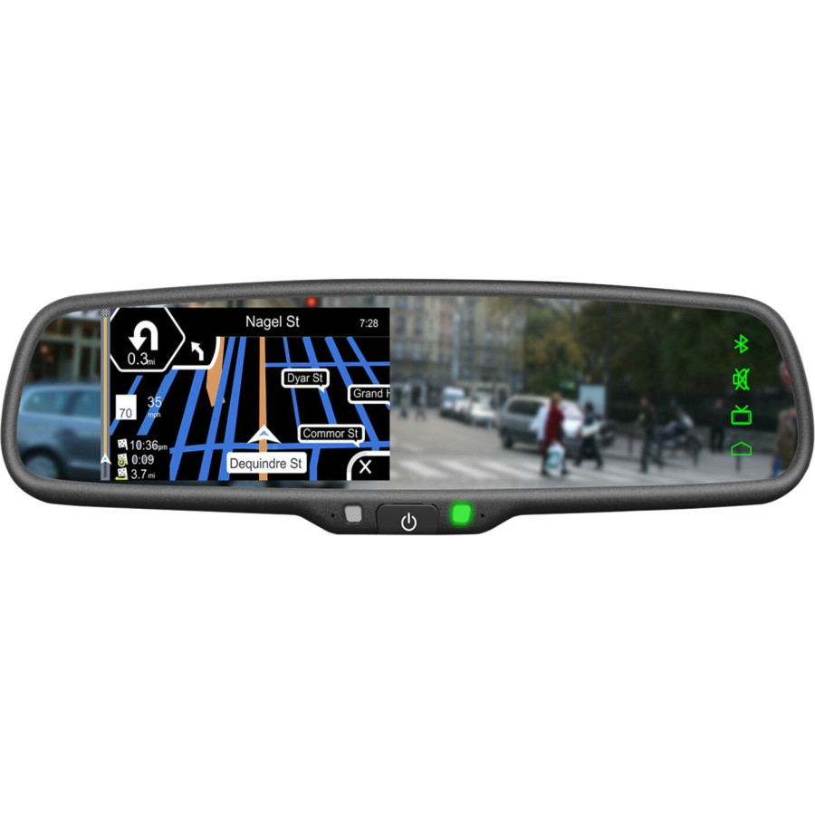Moniteur miroir 4,3 pouces avec navigation Win CE + mains libres Bluetooth