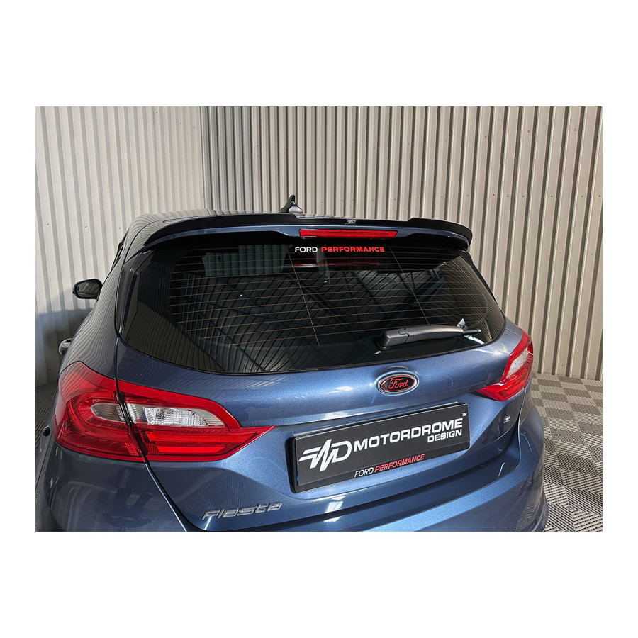 Becquet de toit (Spoiler Cap) sur mesure pour Ford Fiesta HB VII 2017 - (ABS Noir brillant)