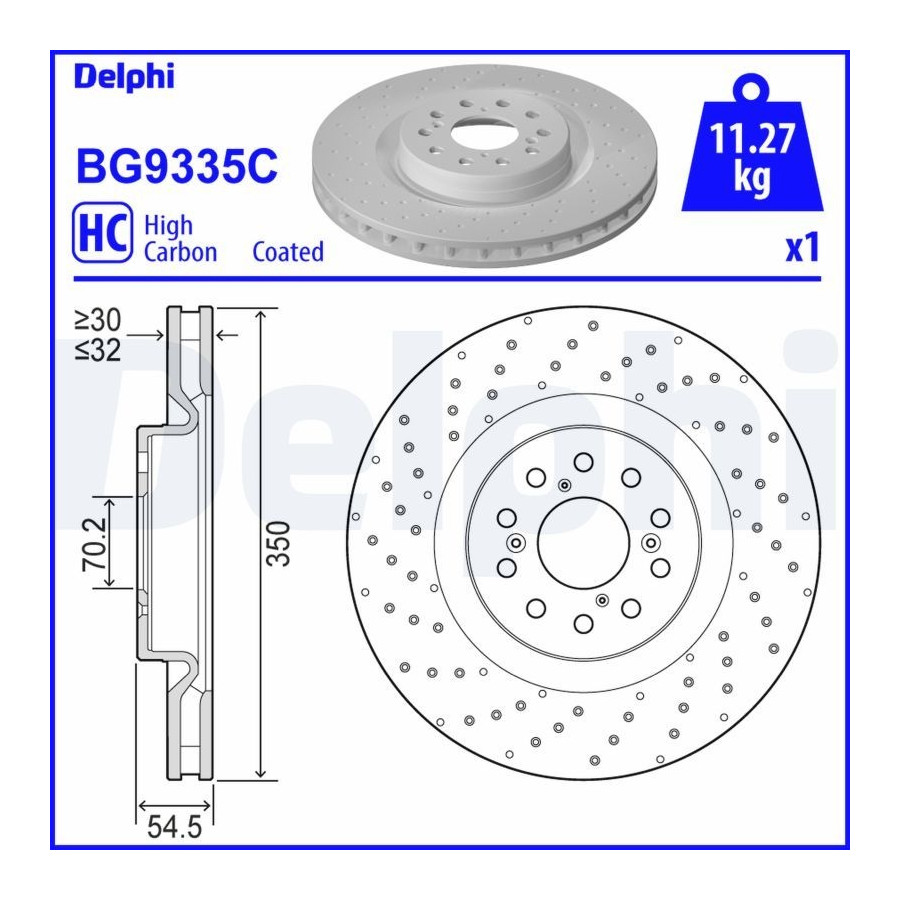 Delphi Disque De Frein Bg9335c Honda