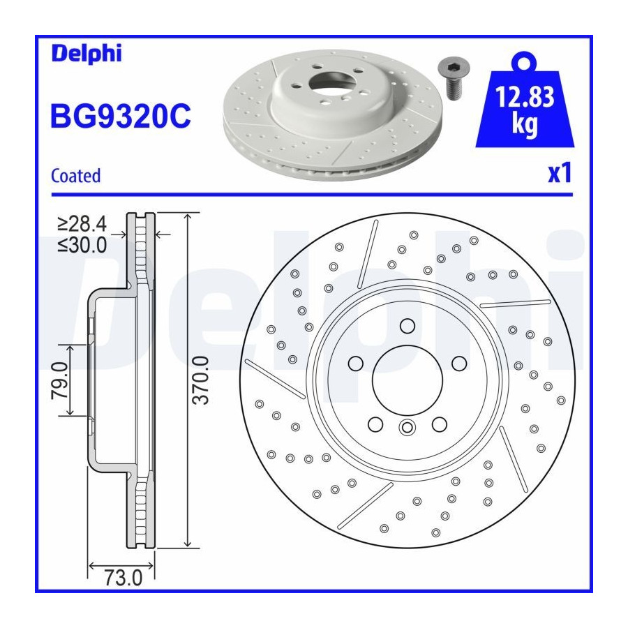 Delphi Disque De Frein Bg9320c Bmw