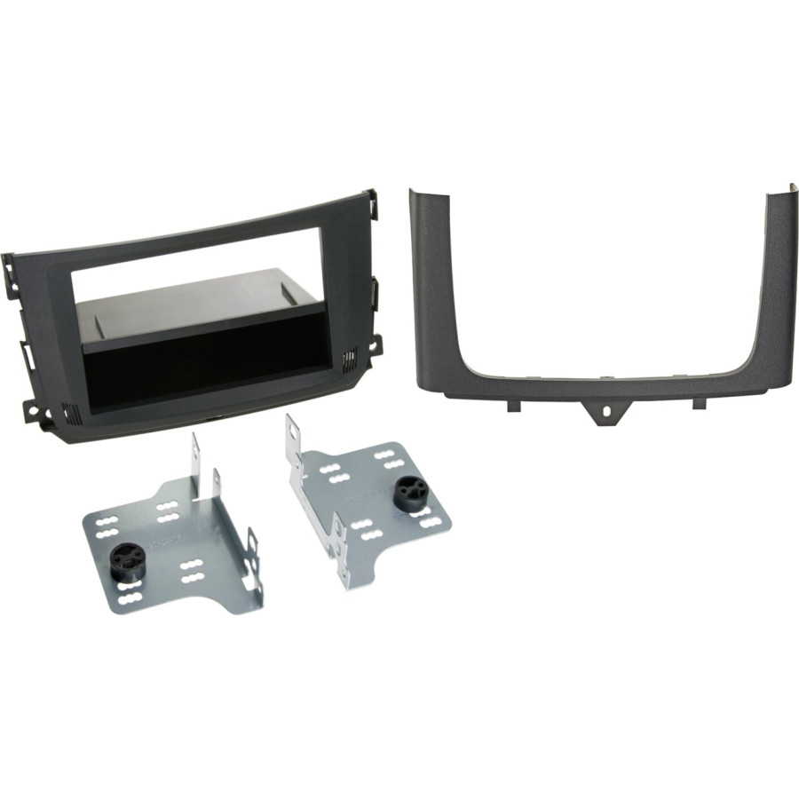 Panneau 2-DIN avec compartiment de rangement Smart Fortwo OEM navigation Noir
