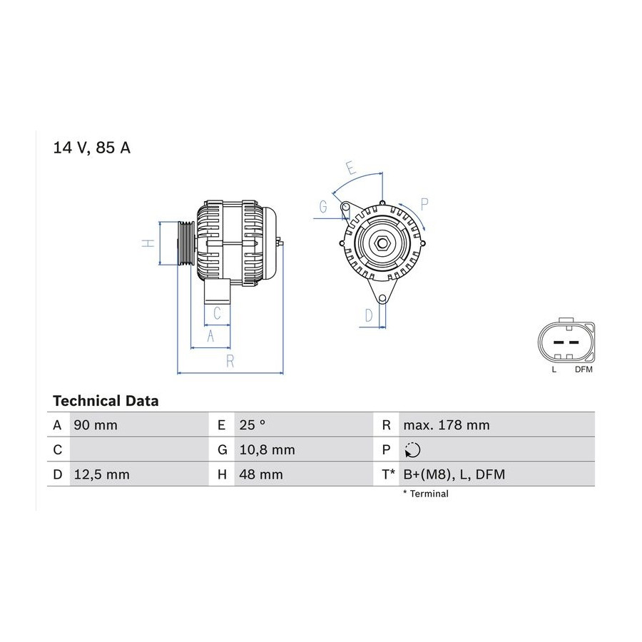 BOSCH Alternateur  0 986 042 470 (X1)