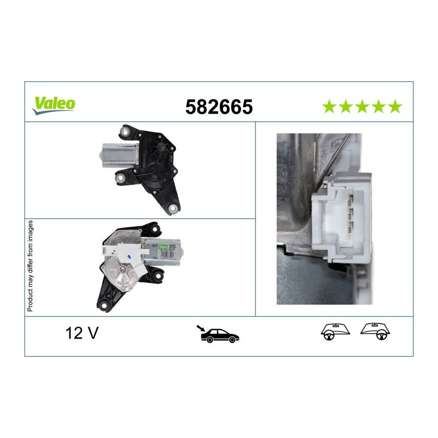 Moteur d'essuie-glace arrière 582665 VALEO pour NISSAN DACIA - Image 5