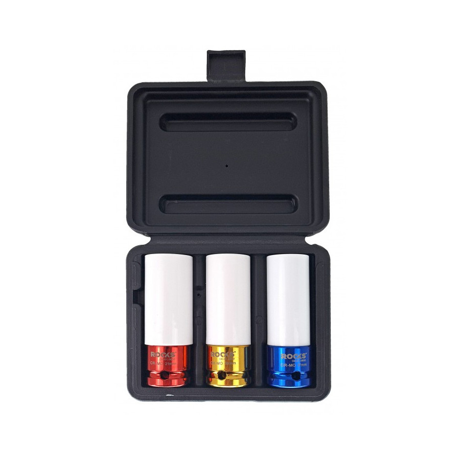 Rooks Cap Set pour jantes en aluminium 3 pièces, 17-19-21 mm