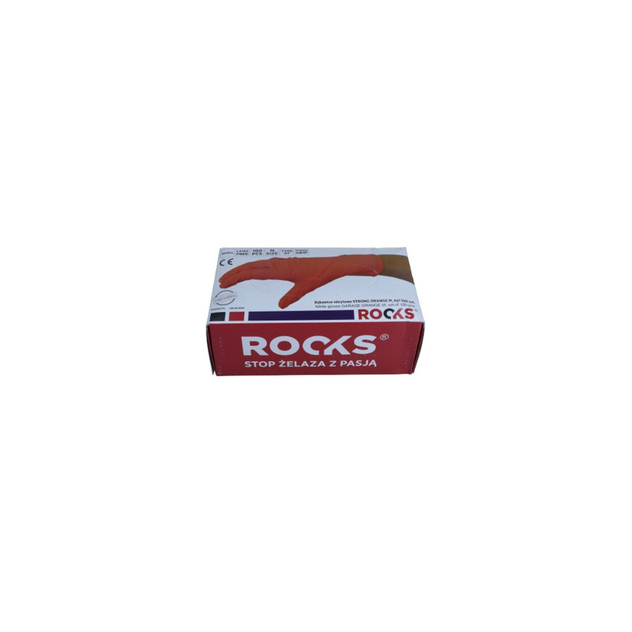 Rooks Gants jetables orange Taille M, lot de 100