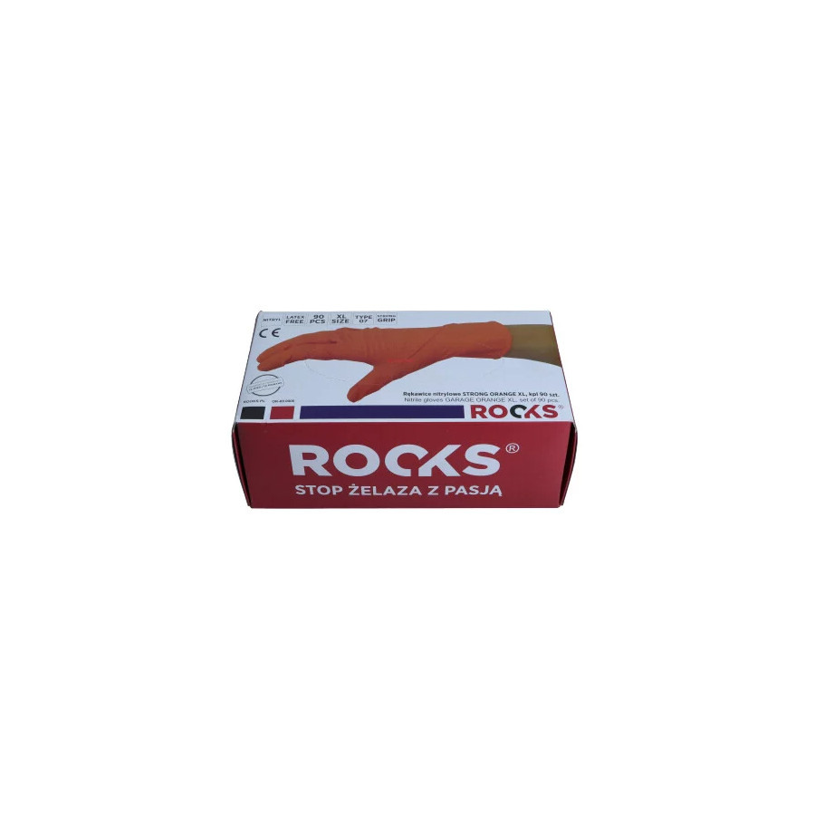 Gants jetables Rooks orange, taille XL, lot de 90 pièces