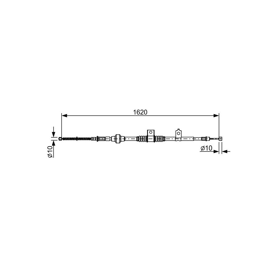 Câble de frein à main 1 987 482 521 BOSCH pour MITSUBISHI LANCER VIII - Image 5