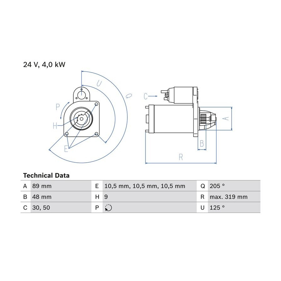 BOSCH Demarreur  0 986 017 240 (X1)