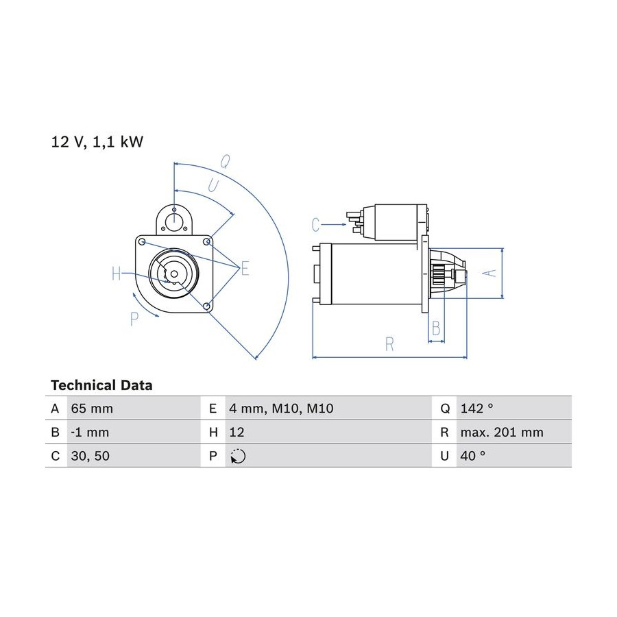 BOSCH Demarreur  0 986 021 741 (X1)