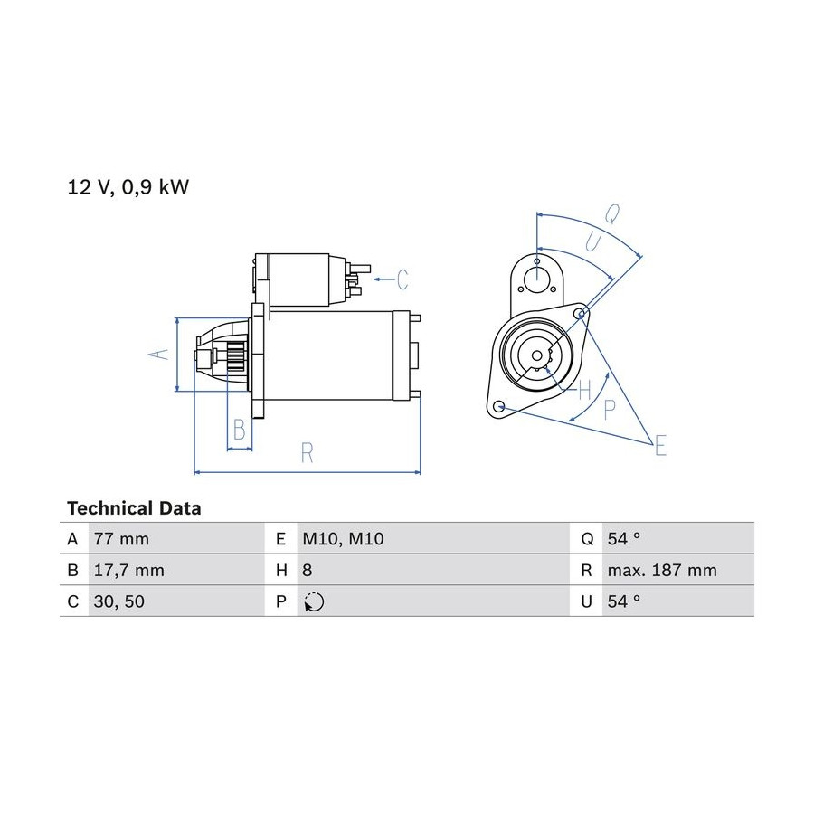 BOSCH Demarreur  0 986 022 591 (X1)