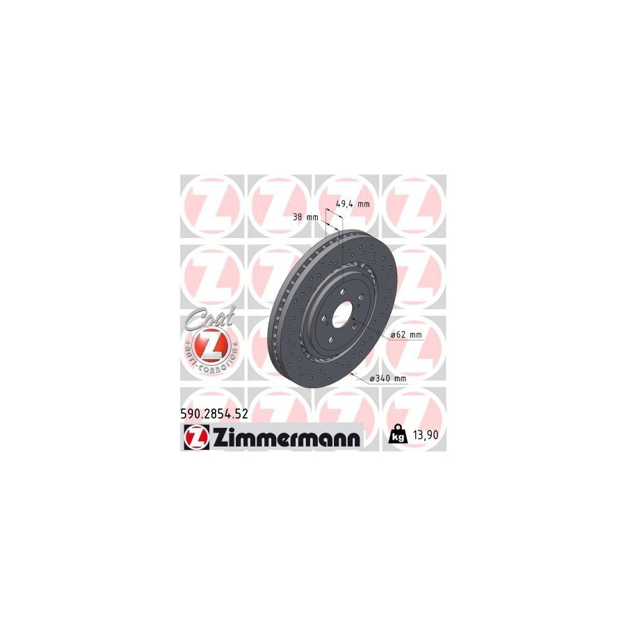 Zimmermann Disque De Frein 590.2854.52 - Image 3