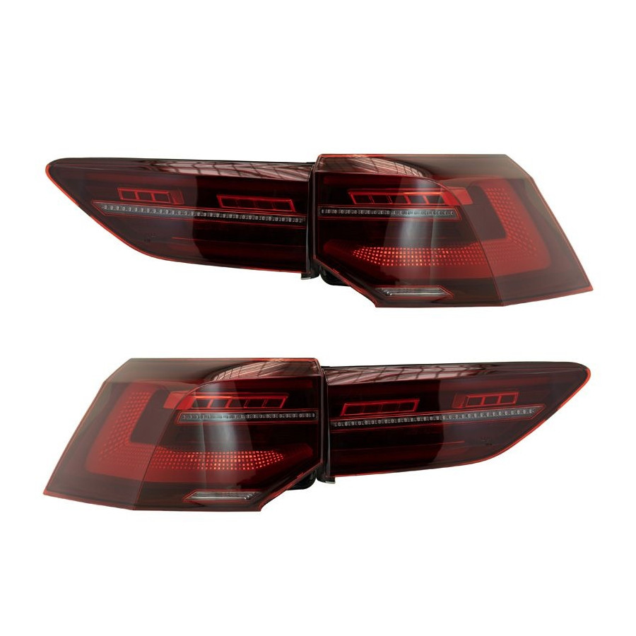 Set de feux arrière LED pour Volkswagen Golf VIII 2020- sauf Variant - Rouge/Fumé - avec Dyn DL VWR26LRSD AutoStyle
