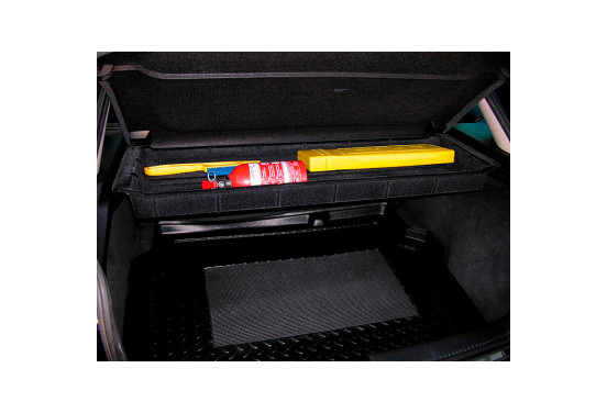Compartiment Pour Coffre Fiat 600 / 600e 2023 - Organisateur Arrière Avec Bords Surélevés, Matière Synthétique Noire