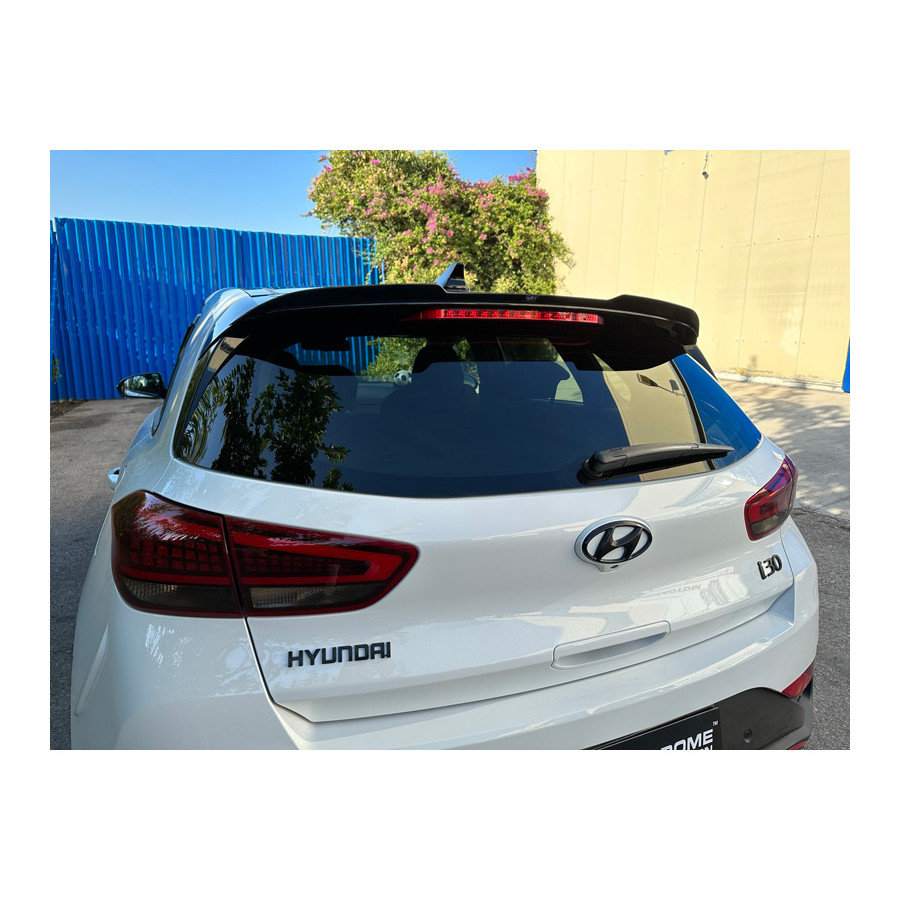 Becquet de toit (Spoiler Cap) sur mesure pour Hyundai i30 III & N-Line 2017 - (ABS Noir brillant)