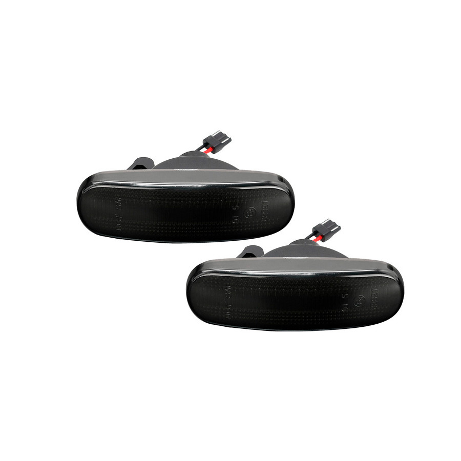 Jeu de clignotants latéraux à LED adaptés à différents modèles Abarth/Fiat - Gris fumé - incl.