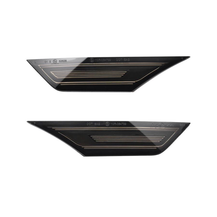 Jeu de feux clignotants latéraux LED sur mesure pour Honda Civic X 2016-2022 - Gris fumée - incl. Dynamic Running Li