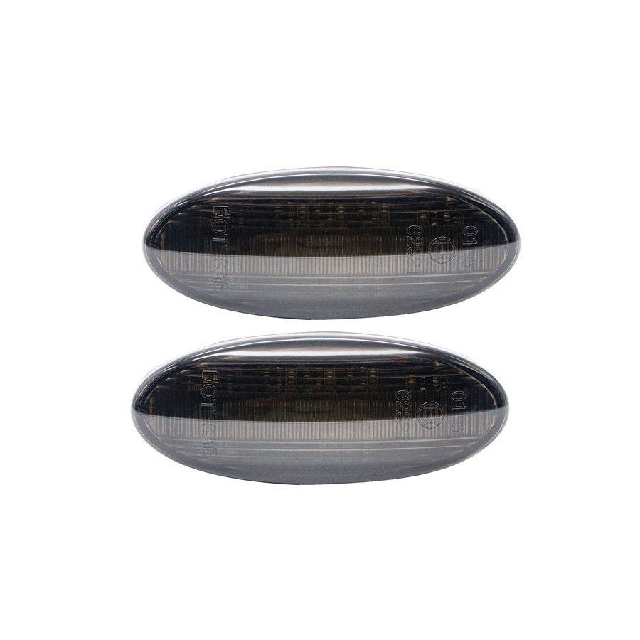 Jeu de clignotants latéraux à LED adaptés à différents modèles Nissan - Gris fumé - incl. Dynamic Running Li