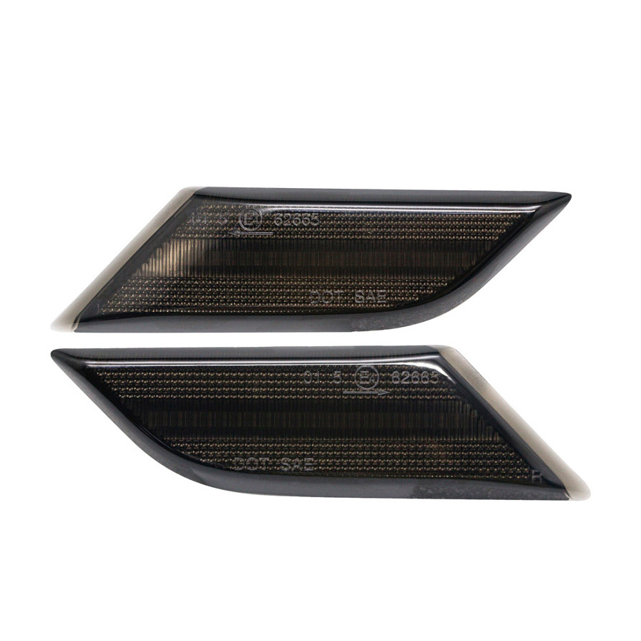 Jeu de clignotants latéraux à LED sur mesure pour Volkswagen Transporter T6.1 2020-2022 - Gris fumé - incl.
