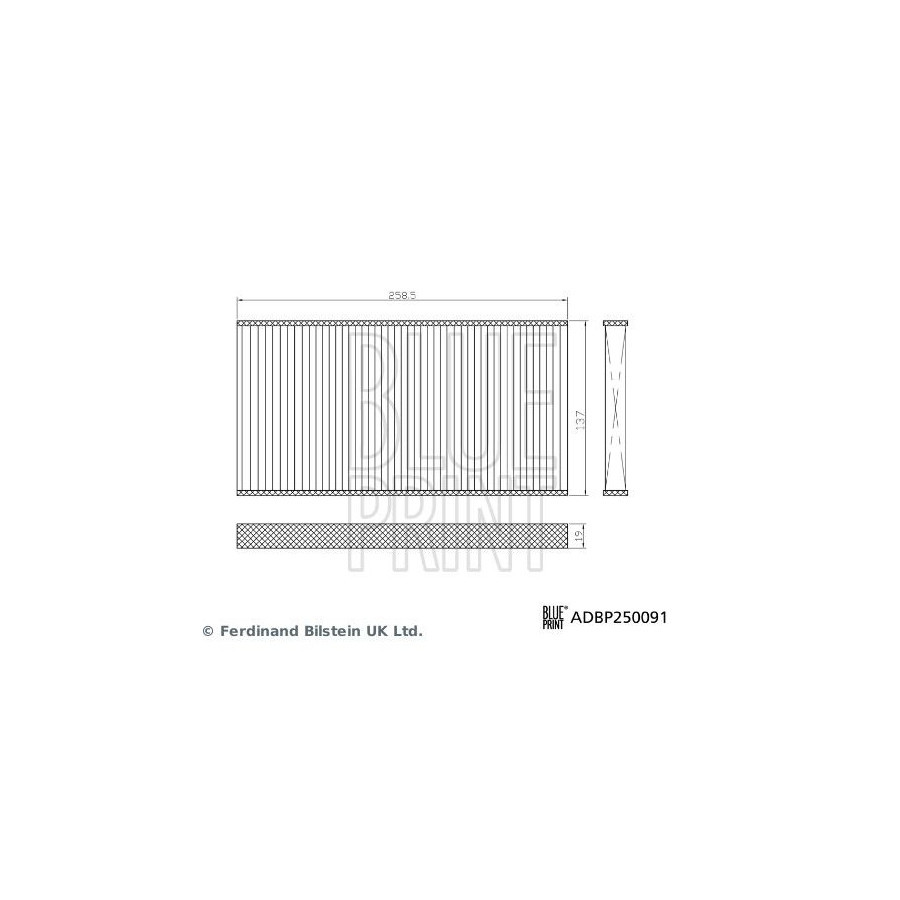 Blue Print Kit De Filtres, Filtre D'habitacle Adbp250091 Adbp250091 Subaru;Toyota