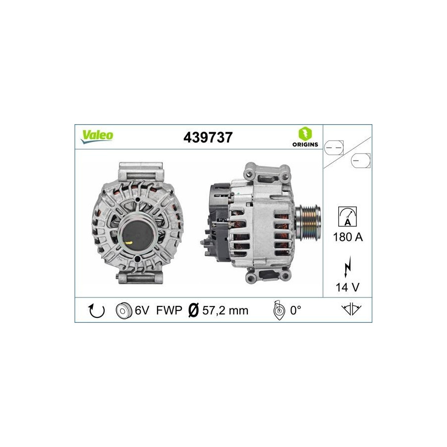 Dynamo / Alternateur 439737 Valeo