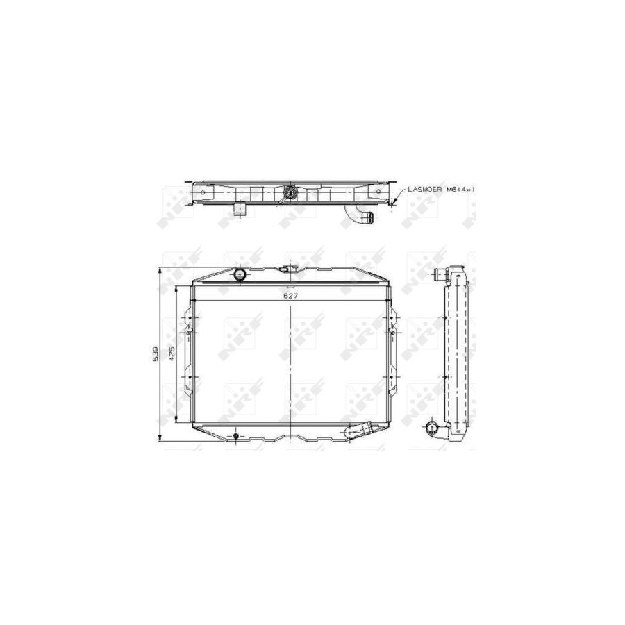 NRF  504115 Radiateur du moteur Grille de radiateur soud&eacute;e