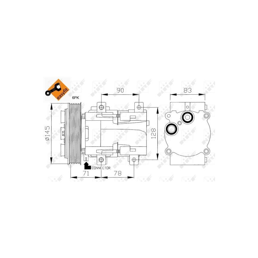 Compresseur, climatisation EASY FIT 32085 NRF
