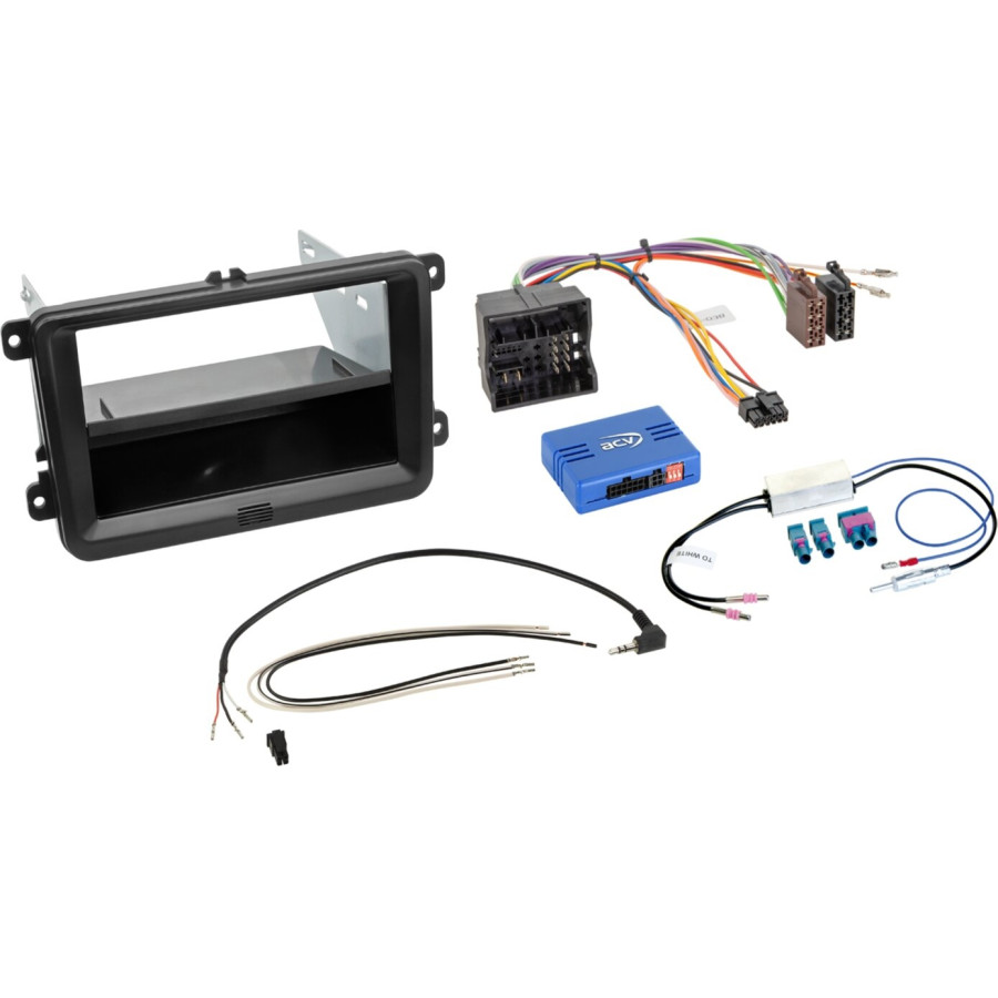 Kit 2-DIN avec boîtier Seat/VW 52Pin Quadlock LFB/Antenne