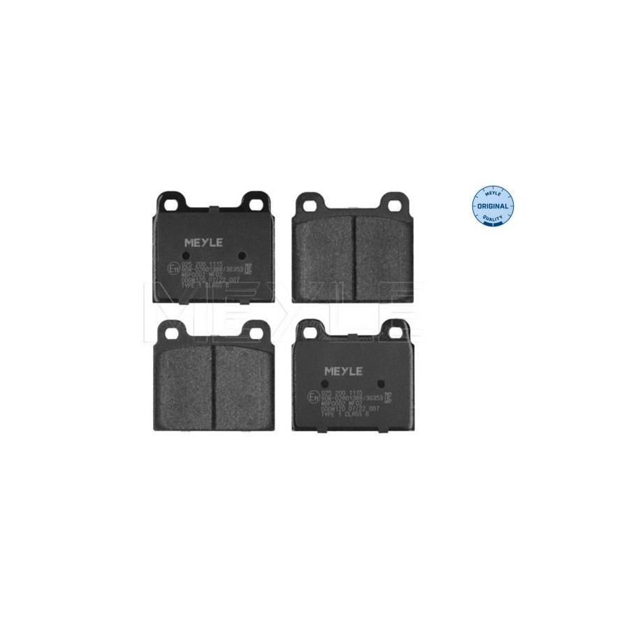Plaquettes de frein Essieu avant 025 200 1115 MEYLE pour ALFA ROMEO VW PORSCHE - Image 3