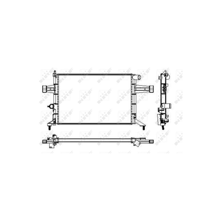 Radiateur d'eau Grille de radiateur soudée 53628 NRF pour OPEL ASTRA G Break - Image 4