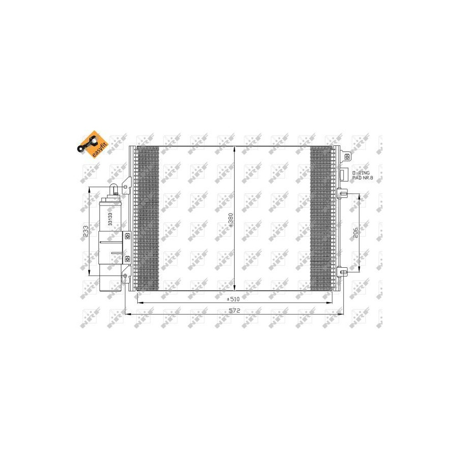 Condenseur Climatisation NRF 35430 - Parfait Pour Renault Clio II & Kangoo - Qualité OE