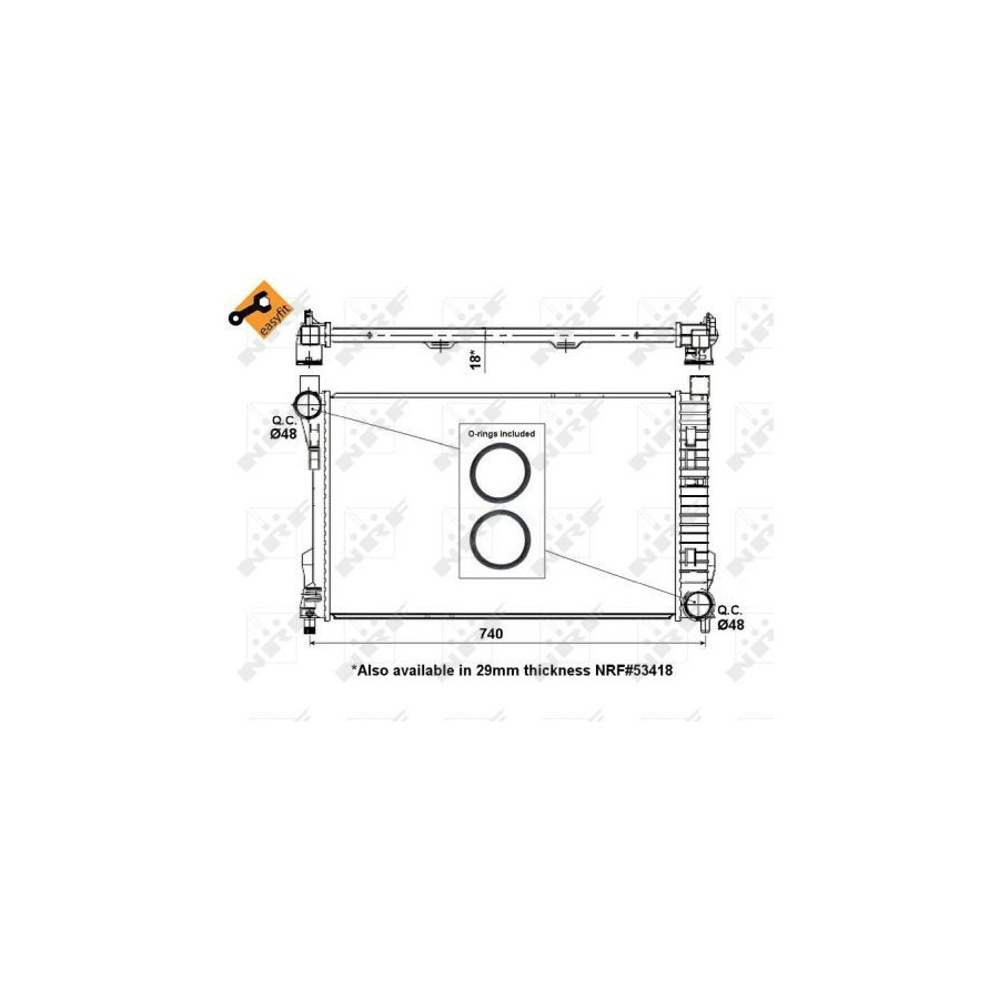 Nrf Radiateur, Refroidissement Moteur 55310 - Image 4