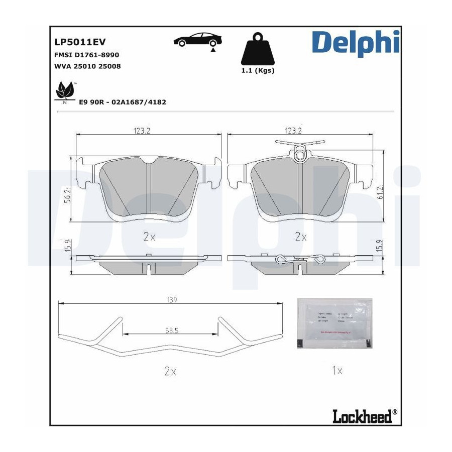Delphi Jeu De Plaquettes De Frein Lp5011ev - Image 4