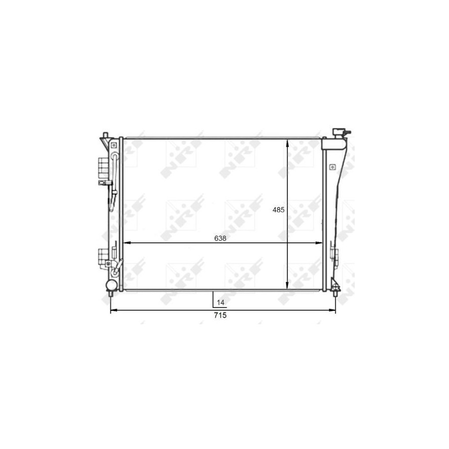 Radiateur d'eau Grille de radiateur soudée 59097 NRF pour HYUNDAI i40 I CW i40 I - Image 3