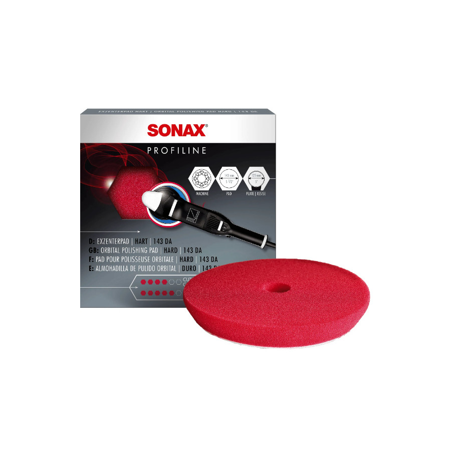 Disque de polissage SONAX excentrique dur rouge 125mm