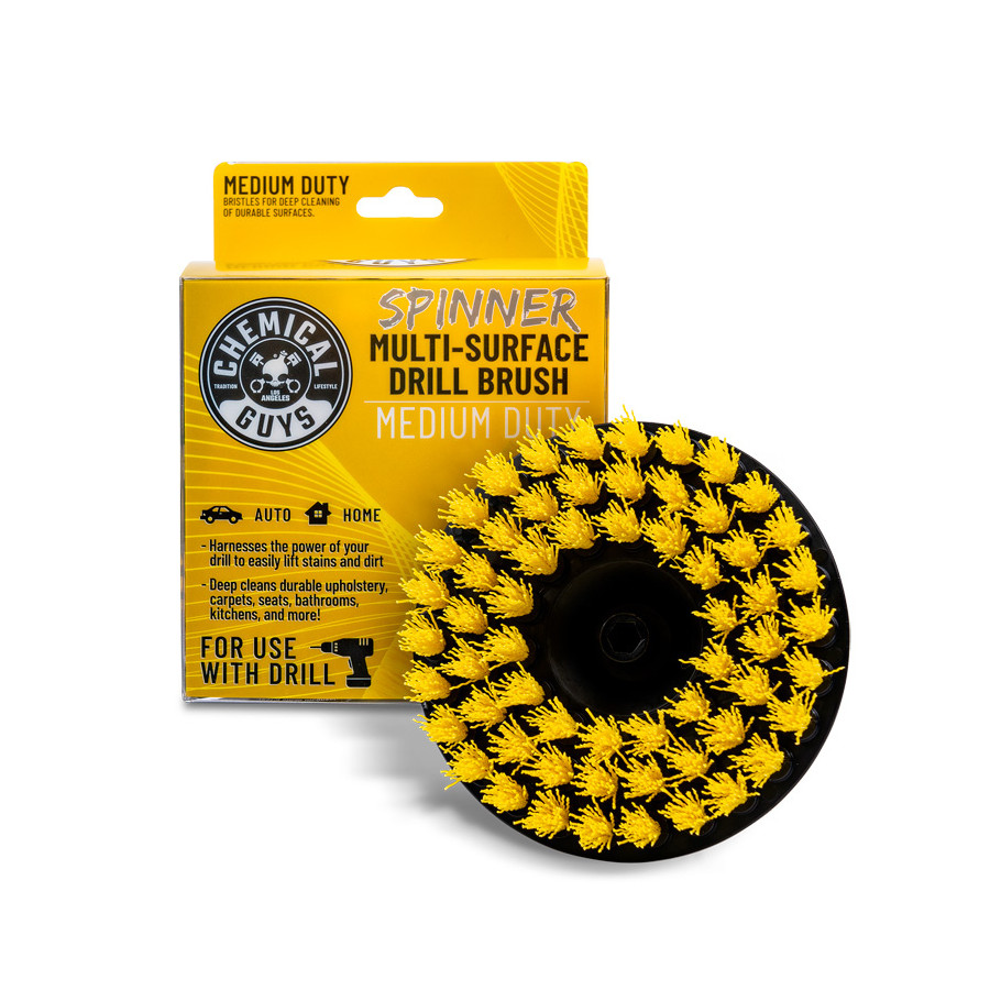 Brosse à tapis Chemical Guys avec accessoire de perceuse (usage moyen)