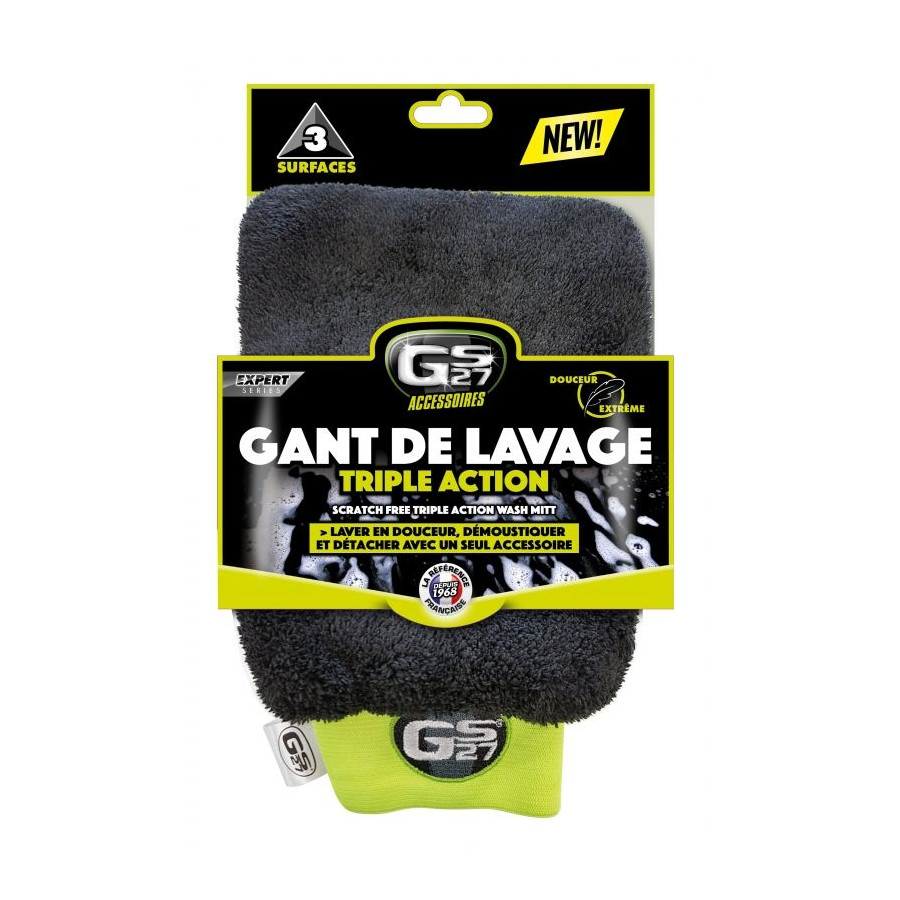 Gant de toilette triple action GS27