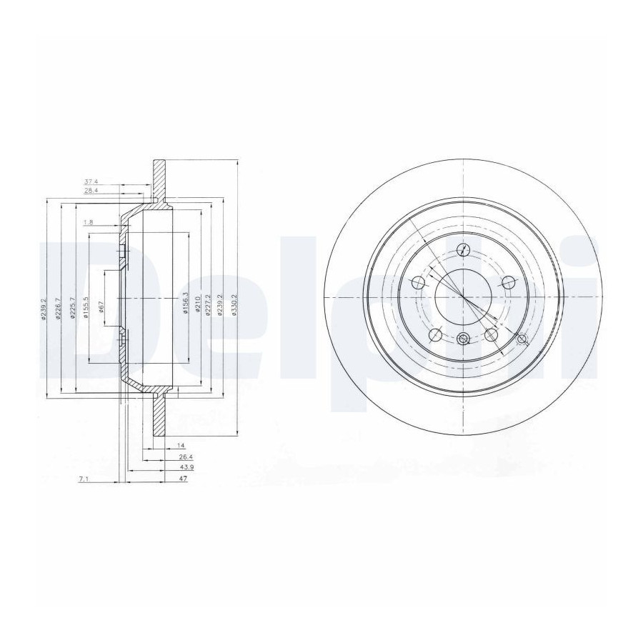 Delphi Disque De Frein Bg4031 Mercedes-Benz