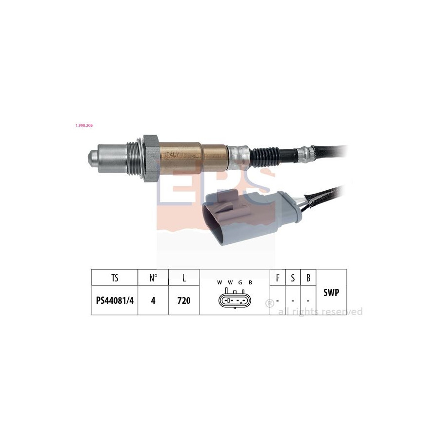 Sonde lambda chauffé 1.998.208 EPS pour FIAT LANCIA ALFA ROMEO FORD - Image 4
