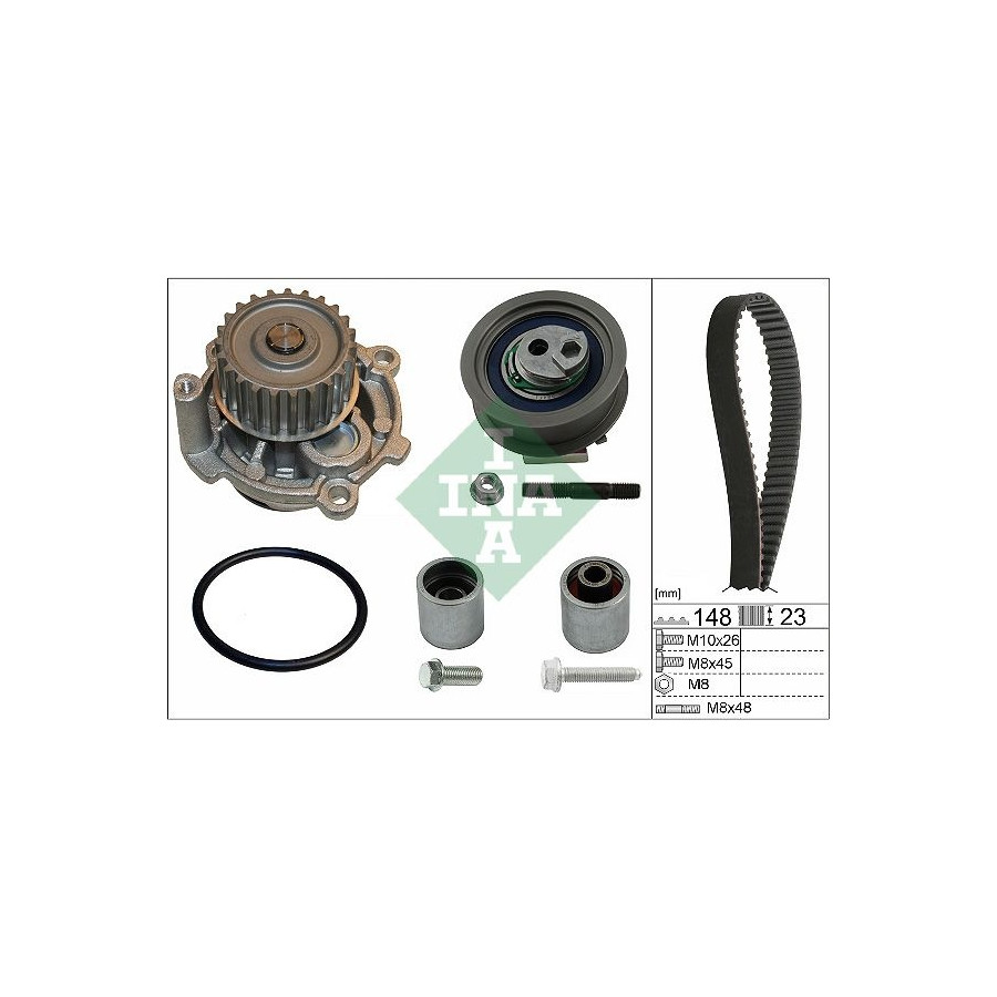 Kit de distribution + pompe à eau 530 0445 32 INA pour AUDI VW SEAT SKODA - Image 4