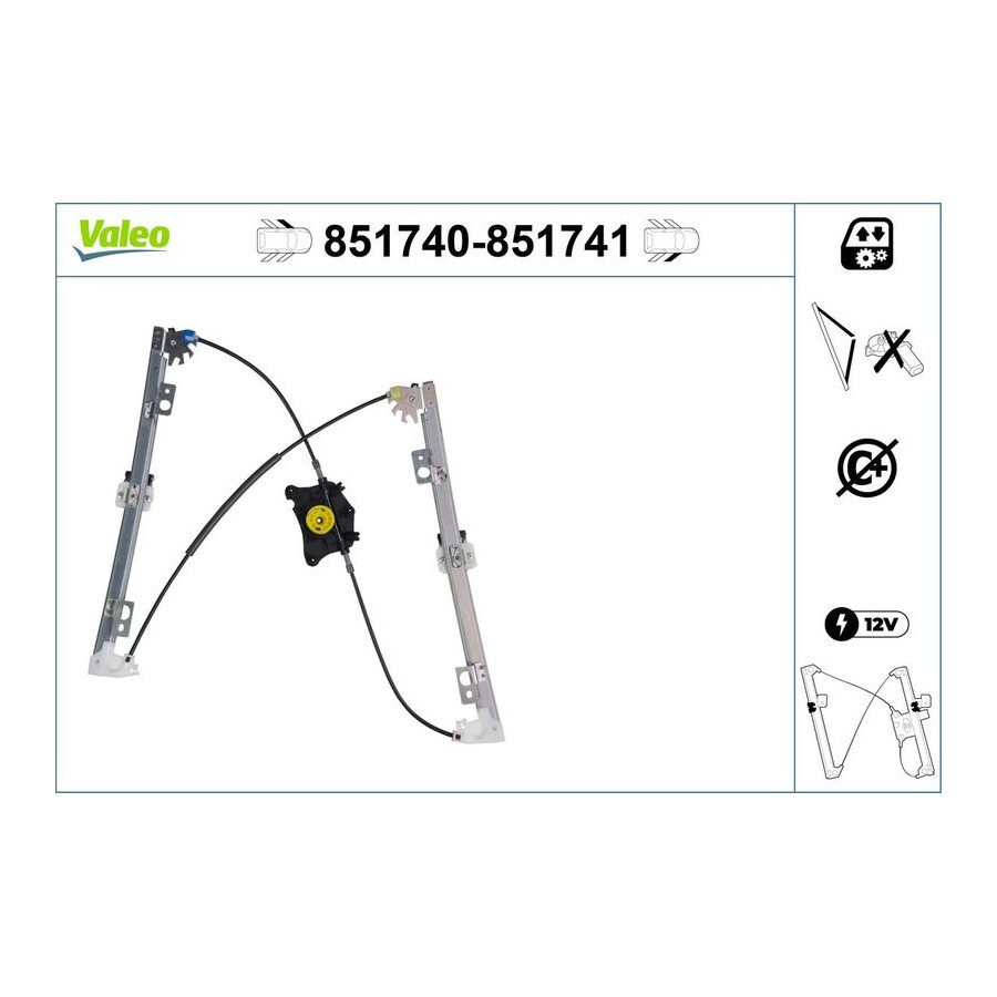 VALEO Mecanisme de leve vitre avant  851740 (X1)