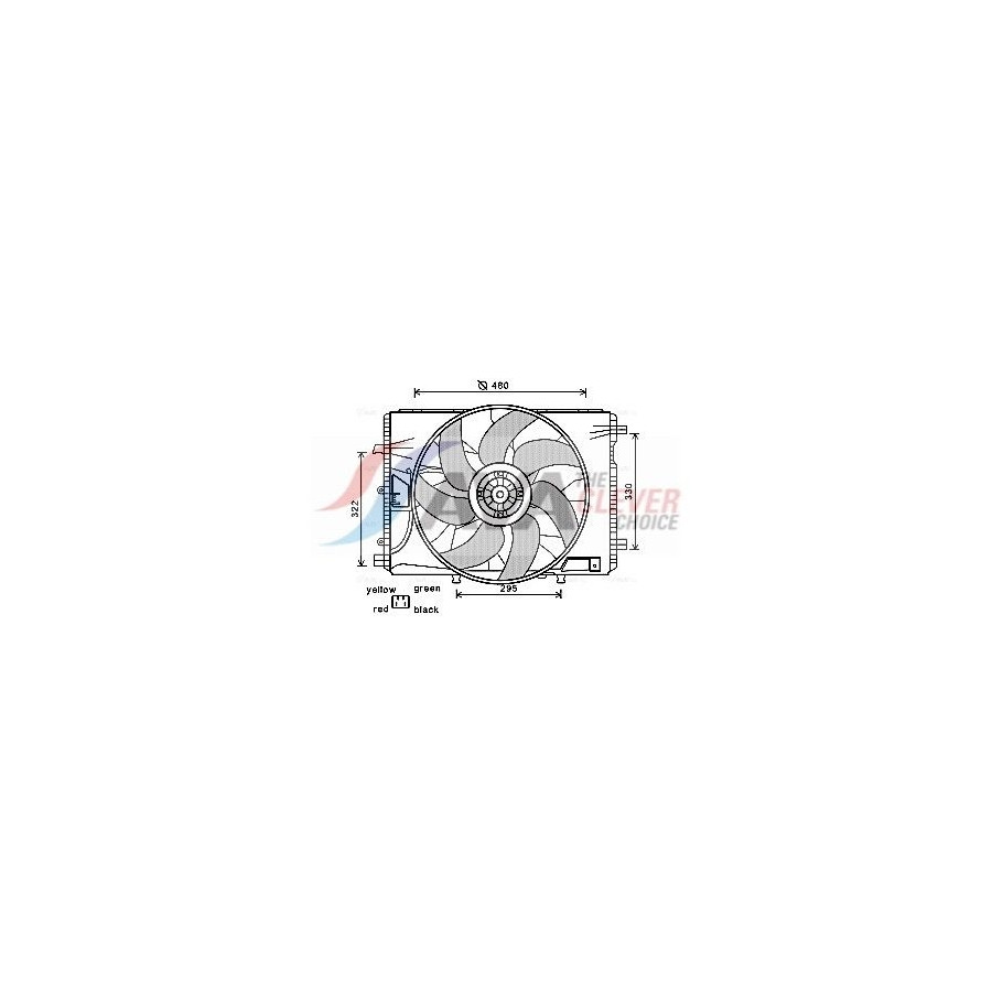 AVA QUALITY COOLING Ventilateur de refroidissement du moteur AVA Deutschland GmbH MS7522