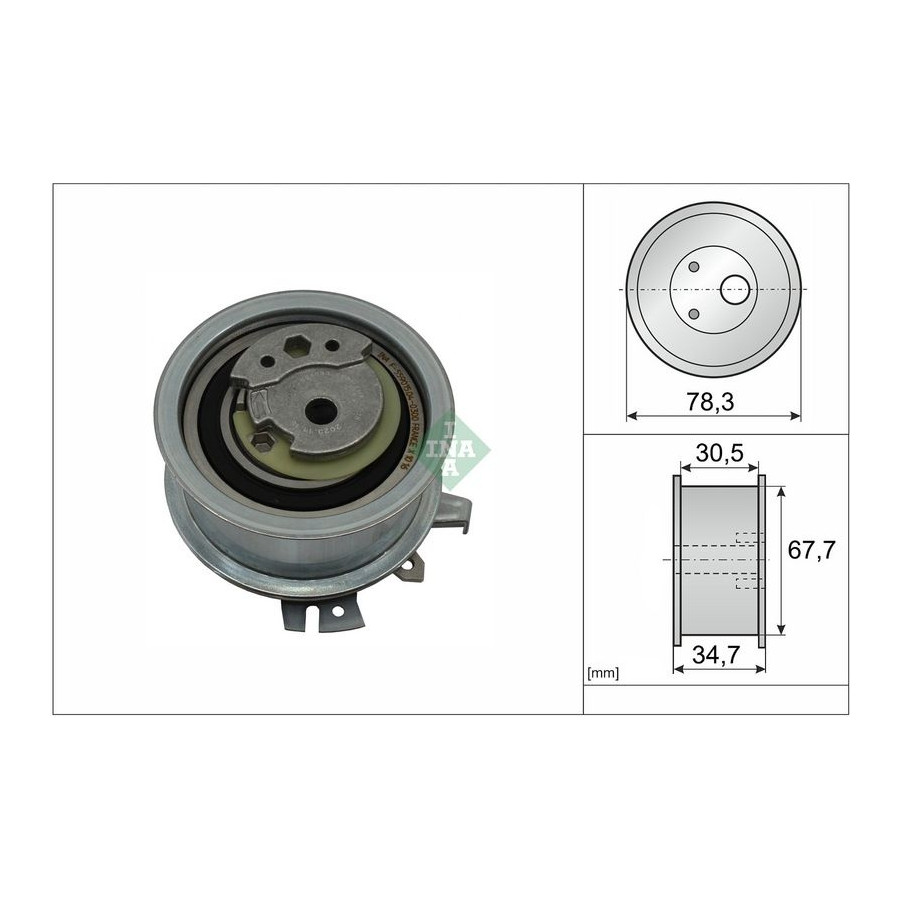 Galet tendeur de courroie de distribution 531 0565 30 INA pour VW FORD SEAT AUDI - Image 4