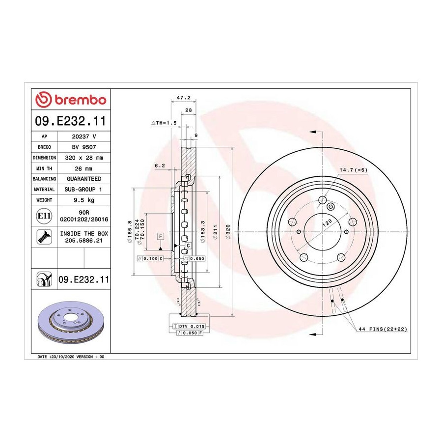 Brembo Disque De Frein 09.E232.11 - Image 4