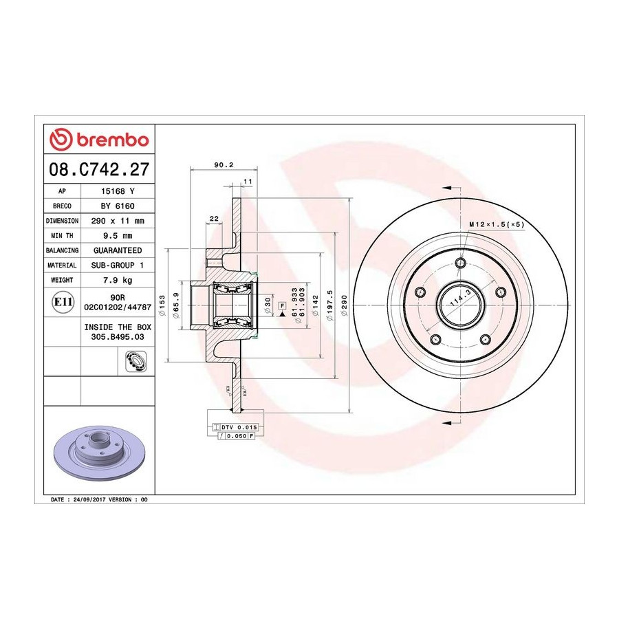 Brembo Disque De Frein 08.C742.27 - Image 4