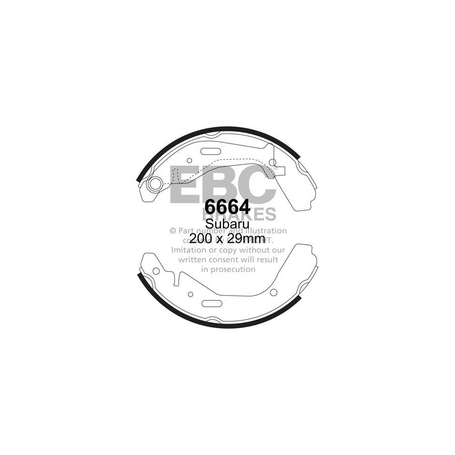 Ebc Jeu De Âchoires De Frein 6664 Opel;Subaru;Suzuki;Vauxhall